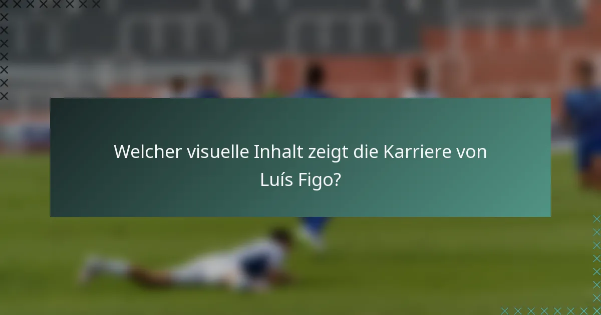 Welcher visuelle Inhalt zeigt die Karriere von Luís Figo?